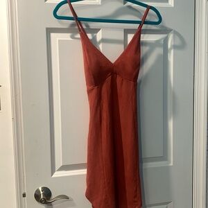 Mauve Pink Suede Mini Dress - Strappy Halter